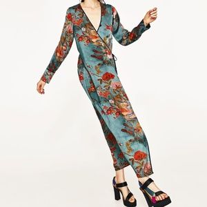 ZARA | Silk Kimono-Style Dress
